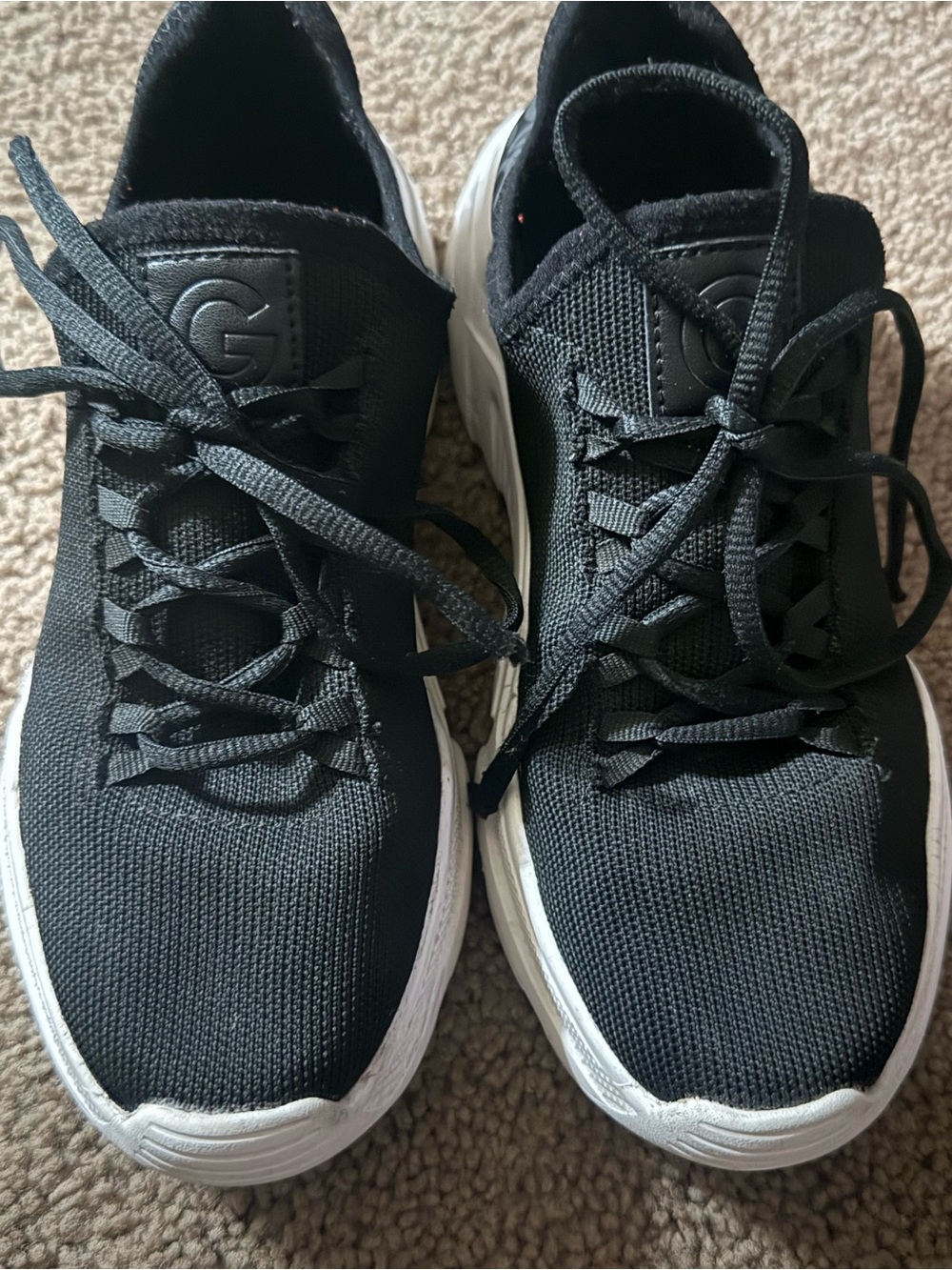 Guess Black and White Knit Women's Sneakers